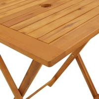 3-delige Bistroset polypropeen en massief hout beige - thumbnail