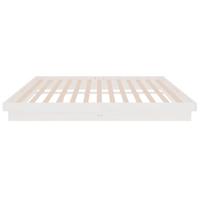 Bedframe massief hout wit 150x200 cm - thumbnail