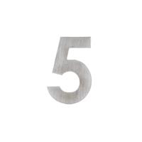 HDD Pro Huisnummer Plat Klein Zelfklevend 5 Inox Plus - thumbnail