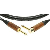 Klotz TIW0300PR Titanium walnut gitaarkabel 2p 6.35mm verguld haaks-recht 3m - thumbnail