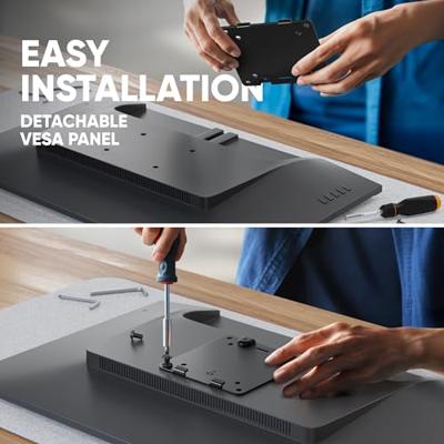 ONKRON G130-B Draaibare en kantelbare bureauhouder voor monitoren van 17“-57” max. 27 kg, met draaifunctie, zwart