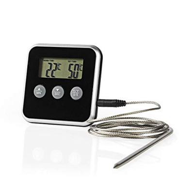 Nedis kath105bk vleesthermometer 0 - 250 °c digitaal display timer