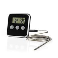 Nedis kath105bk vleesthermometer 0 - 250 °c digitaal display timer - thumbnail