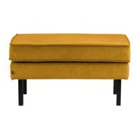 WOOOD Hocker 'Rodeo' Velvet, kleur Oker - thumbnail