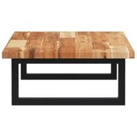 Badkamer wandschap staal en massief acaciahout - thumbnail