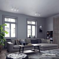 Riga - LED plafondlamp - 12 Watt 1200 Lumen - 3 spots - 6500K Neutraal wit - Draaibaar en dimbaar - GU10 - Kantelbaar - Plafondspot - IP20 Voor binnen - Wit - thumbnail