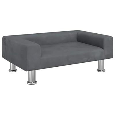 VidaXL Hondenmand 70x45x26,5 cm fluweel donkergrijs