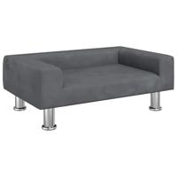 VidaXL Hondenmand 70x45x26,5 cm fluweel donkergrijs - thumbnail