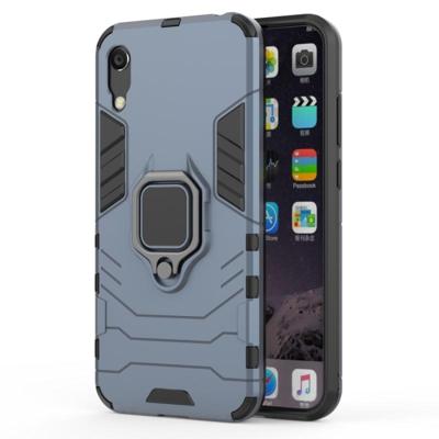 PC + TPU schokbestendige beschermhoes met magnetische ring houder voor Huawei Honor 8A/Y6 Pro 2019 (Navy blauw) PC + TPU schokbestendige beschermhoes met magnetische ring houder voor Huawei Honor 8A/Y6 Pro 2019 (Navy blauw)