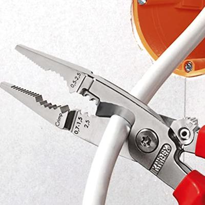 Knipex Elektro installatietang geïsoleerd | Meercomponenten-omhullingen | VDE-gekeurd | Geïntegreerde openingsveer - 13 96 200 T BK Knipex Elektro installatietang geïsoleerd | Meercomponenten-omhullingen | VDE-gekeurd | Geïntegreerde openingsveer - 13 96 200 T BK