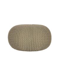 LABEL51 Knitted Poef Olive - L - thumbnail