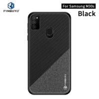 Voor Galaxy M30S PINWUYO Rong serie schokbestendige PC + TPU + chemische Fiber doek beschermende cover (zwart) - thumbnail