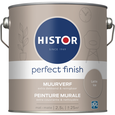 Histor Perfect Finish Muurverf Mat - Latte Ice - 2,5 liter