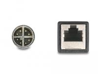 Delock 60071 RJ45 / M12 Netwerkadapter S/FTP 0.50 m Turquoise 1 stuk(s) - thumbnail