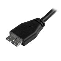 StarTech.com 3m slanke SuperSpeed USB 3.0 A naar Micro B-kabel, St/St, USB 3.0 aansluitkabel, zwart - thumbnail