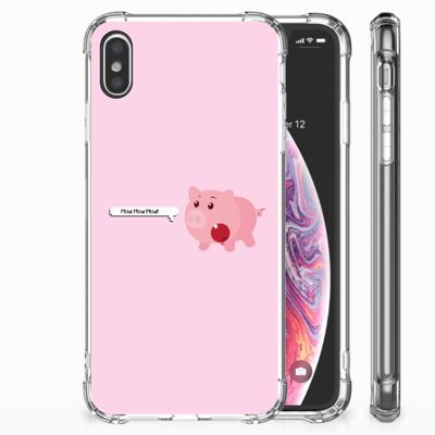 Apple iPhone Xs Max Stevig Bumper Hoesje Pig Mud Apple iPhone Xs Max Stevig Bumper Hoesje Pig Mud