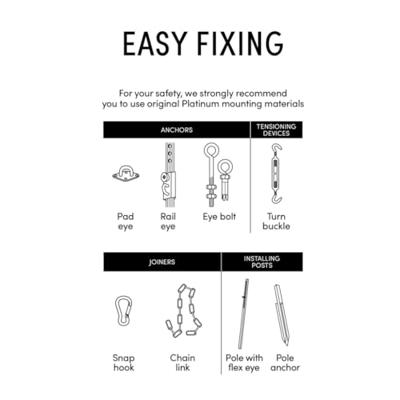 Platinum Schaduwdoek driehoek gebroken wit 500x500x500 Platinum Schaduwdoek driehoek gebroken wit 500x500x500