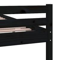 Bedframe massief hout zwart 200x200 cm - thumbnail
