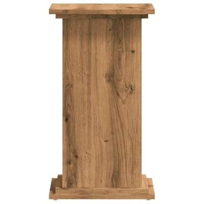 Plantenstandaard 33x33x60 cm bewerkt hout artisanaal eiken - thumbnail