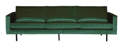 WOOOD Bank 3-zits 'Rodeo' Velvet, kleur Forest Green
