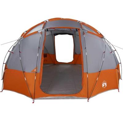 Tent met dak Grijs en oranje Large Polyester en glasvezel