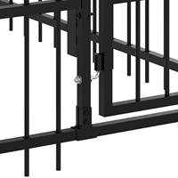vidaXL Hondenkennel voor buiten 45,16 m² staal, kennel, hondenhuis, hondenren, hondenhok, hondenverblijf, puppyverblijf, kennels, hondenhokken - thumbnail