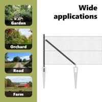 VidaXL Afrasteringspaal grijs 25 x 0,4 m (12 x 12 mm gaas) - thumbnail