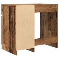 Bureau 86x49x76 cm spaanplaat oud hout - thumbnail
