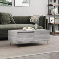 Salontafel 90x50x36,5 cm bewerkt hout grijs sonoma - thumbnail