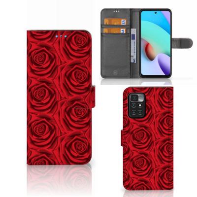 Xiaomi Redmi 10 Hoesje Red Roses Xiaomi Redmi 10 Hoesje Red Roses