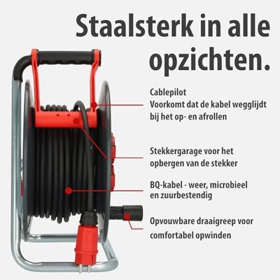 Brennenstuhl Professional SteelCore Kabelhaspel SC 2100 IP44 | 25m | H07RN-F 3G1,5 - 9191250110