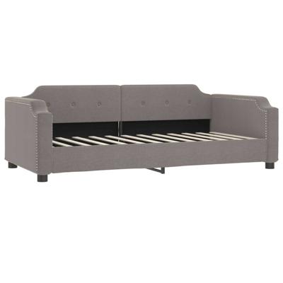 Slaapbank 90x200 cm stof taupe