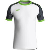 JAKO 4224 Shirt Iconic Km - Wit/Zwart/Fluogroen - XL - thumbnail