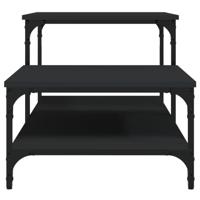 Salontafel 100x50,5x45 cm bewerkt hout zwart - thumbnail