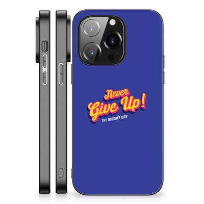 iPhone 14 Pro | Telefoon Hoesje | met tekst Never Give Up