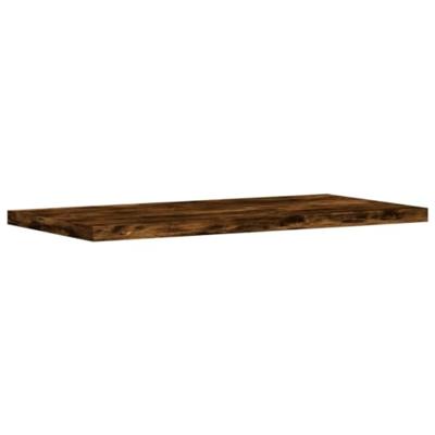 Wandschappen 4 st 40x20x1,5 cm bewerkt hout gerookt eikenkleur