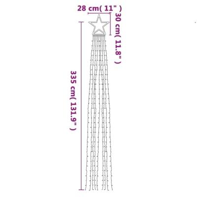 VidaXL Kerstboomverlichting 320 kleurrijke led's 375 cm VidaXL Kerstboomverlichting 320 kleurrijke led's 375 cm