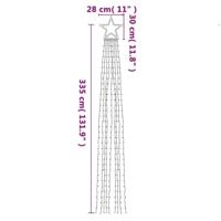 VidaXL Kerstboomverlichting 320 kleurrijke led&apos;s 375 cm - thumbnail
