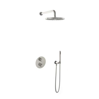 Hotbath Buddy - Inbouw Regendoucheset - Thermostatisch - Wandarm 35 cm - Hoofddouche 300 mm - Staafhanddouche - met 2-Weg Stop-Omstel - Waterbesparend - V02