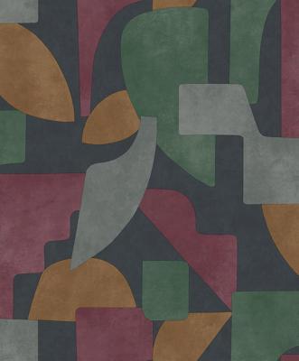 Dutch Wallcoverings Arboretum - Linnet Navy Berry - Multi