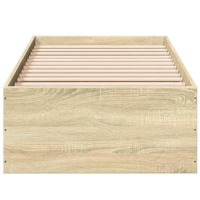 Bedframe zonder matras hout sonoma eikenkleurig 75x190 cm