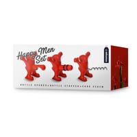 Fles Opener, Stopper en Kurkentrekker - Happy Man Set - thumbnail