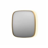Spiegel INK SP30 80x4x80 cm incl. Indirect LED-Verlichting Rondom en Spiegelverwarming Geborsteld Mat Goud - thumbnail