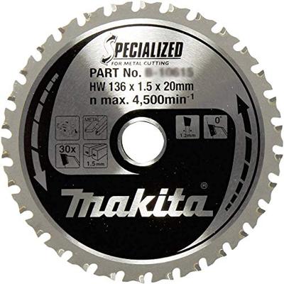 Makita Cirkelzaagblad voor Zacht Staal | Specialized | Ø 136mm Asgat 20mm 30T - B-33526