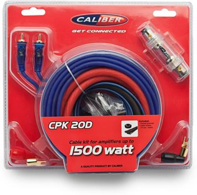 Audio Kabelset voor Auto Versterker - Kabel voor 1500 Watt Subwoofer - Set van 4 Kabels - 5 Meter (CPK20D)