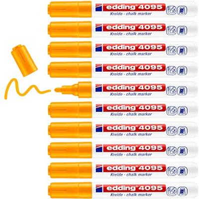 Krijtstift edding 4095 rond 2-3mm neon oranje | 10 stuks