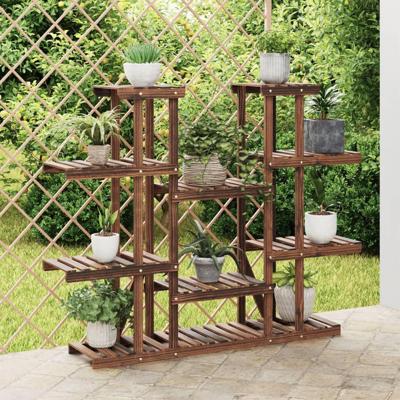 VidaXL Plantenstandaard 110x25x110,5 cm massief vurenhout