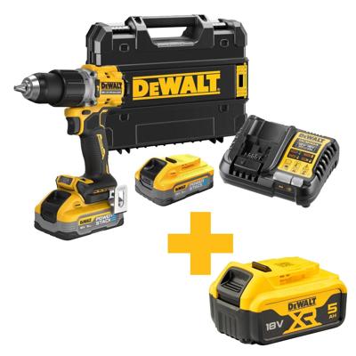 DeWalt DCD805H2T-QW | Brushless compacte accuschroef-/klopboormachine | 18V XR | 2 x 18V 5.0Ah accu + Oplader | In Tstak - DCD805H2T-QW