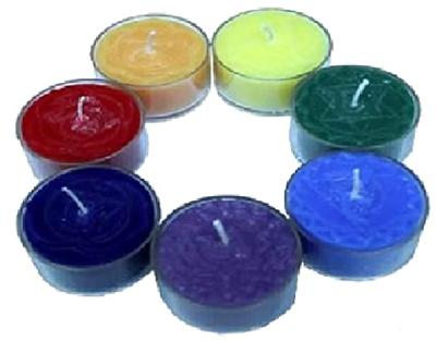 Chakra Theelicht 7 Geurkaarsjes in Cadeauverpakking