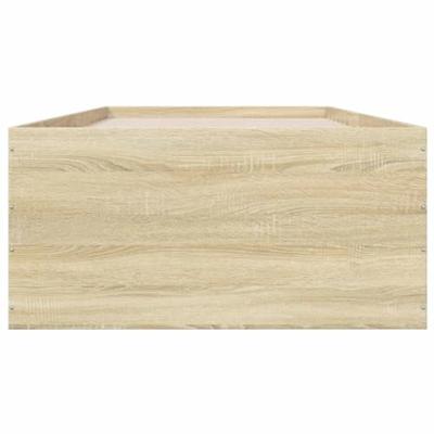 Bedframe bewerkt hout sonoma eikenkleurig 100x200 cm